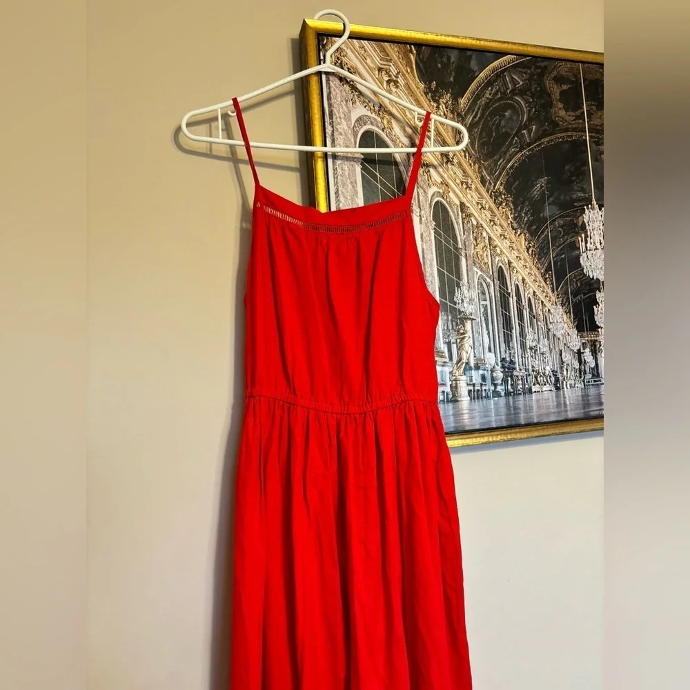 Heimish strappy tiered Broderick red maxi dress size S - Picture 4 of 5